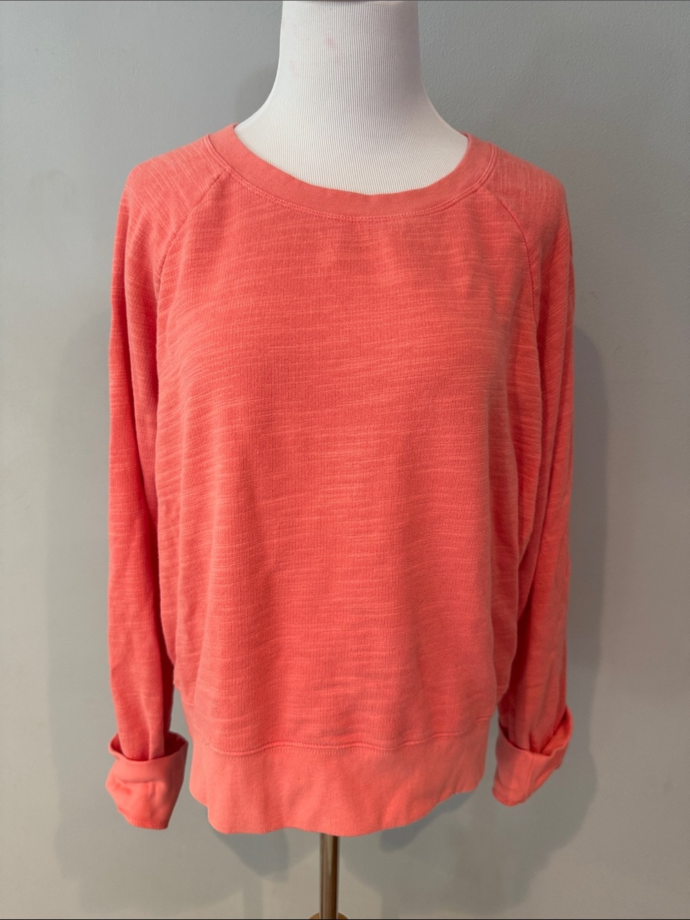 NWOT Jcrew Red Scoopneck Pullover Sweatshirt- Women's Crew- Xl
